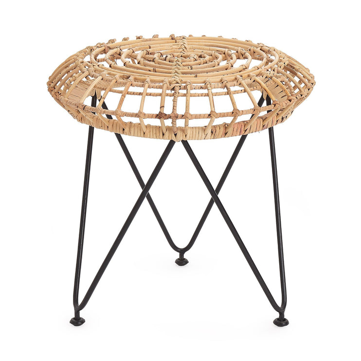 Hocker Palu, Natur, 100% Rattan