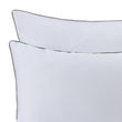Kissenbezug Lanton, Weiß & Grau, 100% Baumwolle | URBANARA Satin-Bettwäsche