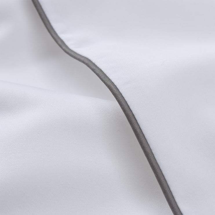 Kissenbezug Lanton, Weiß & Grau, 100% Baumwolle | Hochwertige Wohnaccessoires