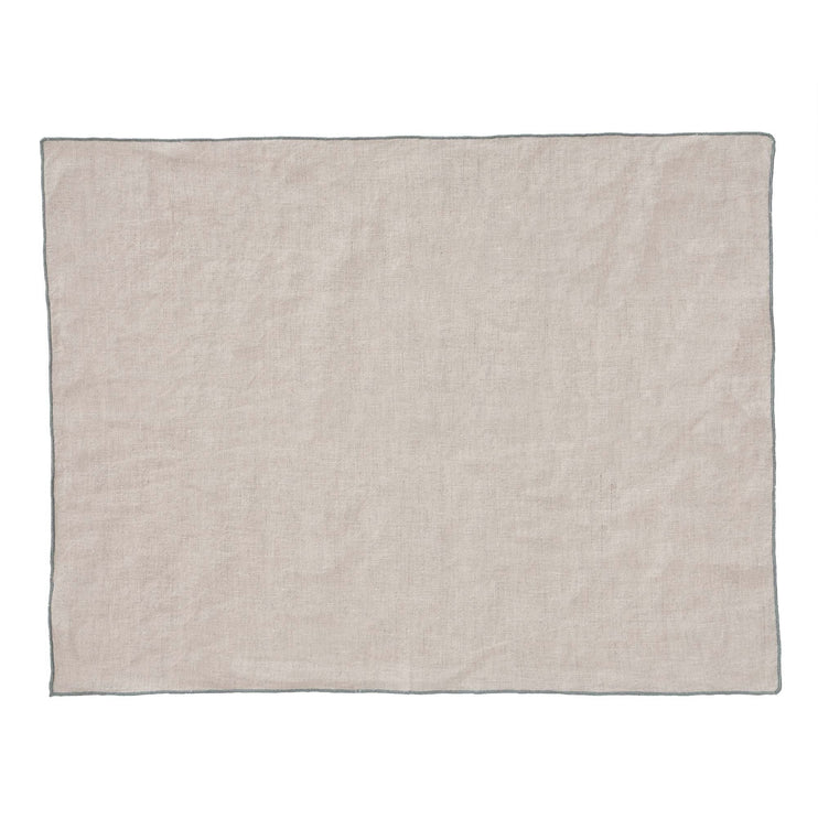 Tischläufer Alvalade, Natur & Grüngrau, 100% Leinen | Hochwertige Wohnaccessoires