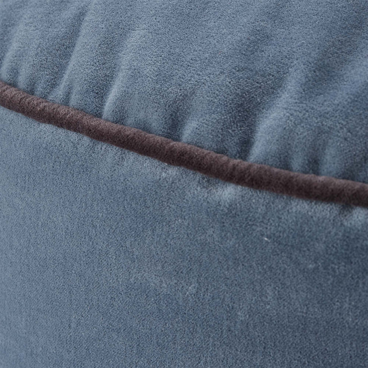 Pouf Deomali Blaugrau & Dunkelgrau, 100% Baumwolle | Hochwertige Wohnaccessoires