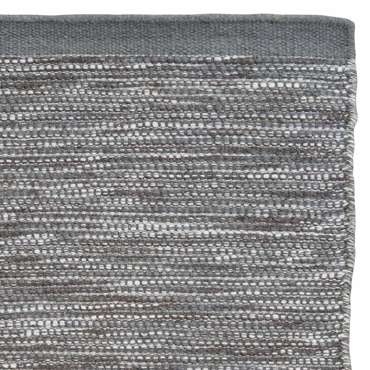 Teppich Kolong, Graugrün & Schokolade & Naturweiß, 100% Schurwolle