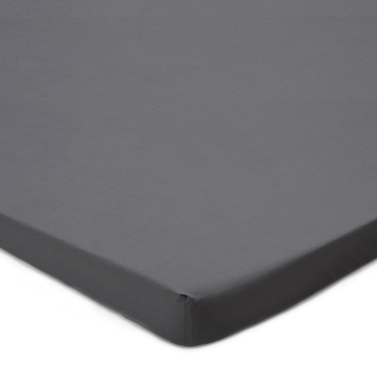 Topper-Spannbettlaken Perpignan Grau, 100% Baumwolle