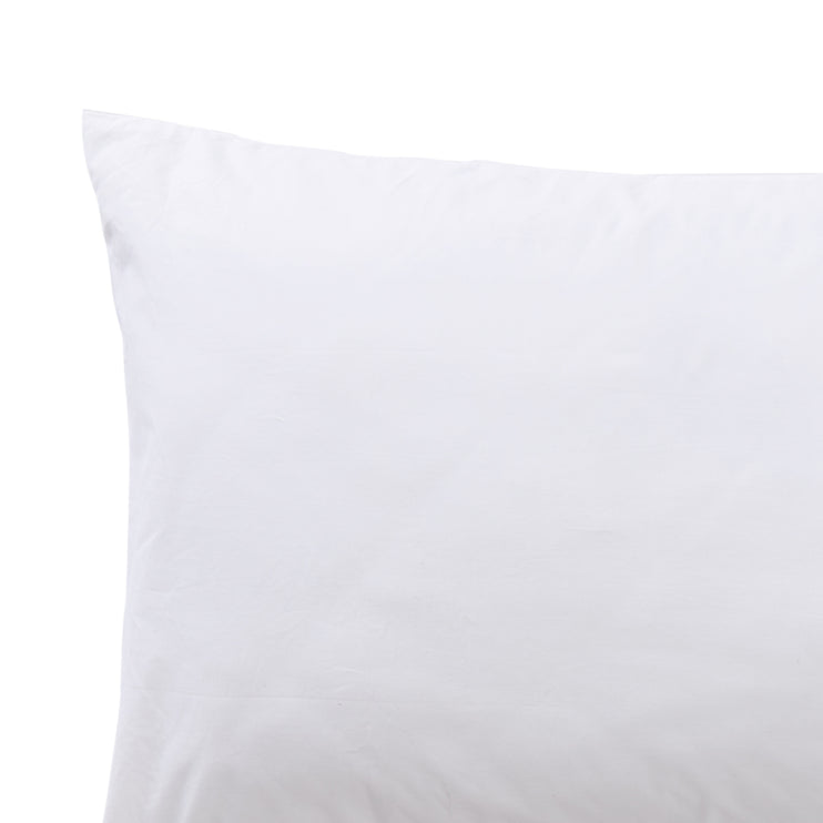 Kissenbezug Perpignan Weiß, 100% gekämmte Baumwolle | URBANARA Perkal-Bettwäsche