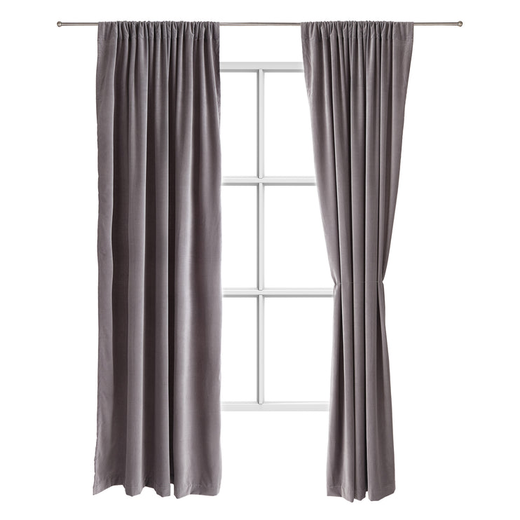 Vorhang-Set Samana Grau, 100% Baumwolle