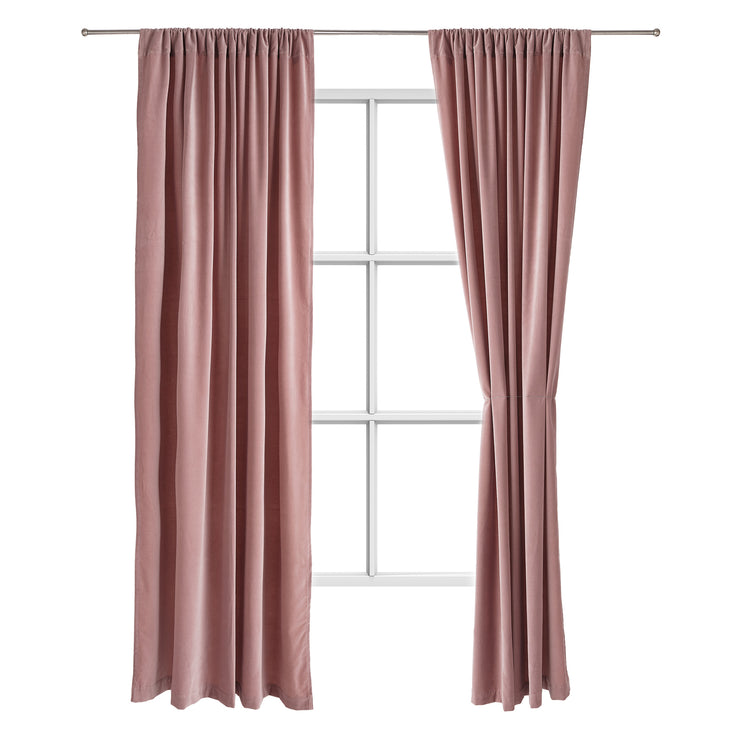 Vorhang-Set Samana Zartes Altrosa, 100% Baumwolle
