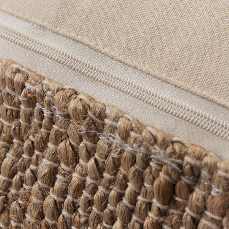Jute-Pouf Sanchi Natur, 90% Jute & 10% Baumwolle | Hochwertige Wohnaccessoires
