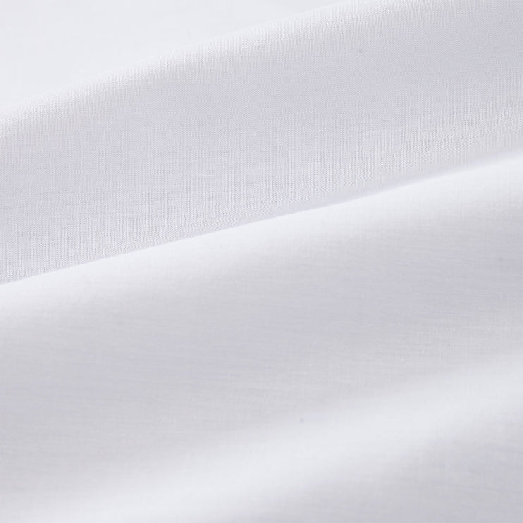 Bettdeckenbezug Abiul, Weiß & Hellgrau, 100% gekämmte Baumwolle | URBANARA Perkal-Bettwäsche