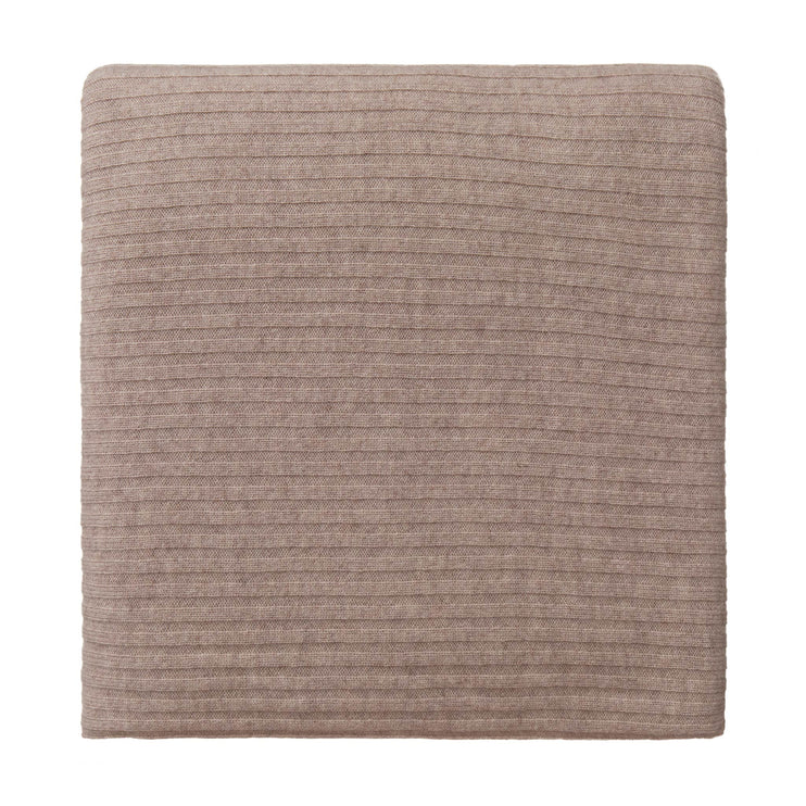 Decke Amur Beige, 10% Kaschmirwolle & 90% Merinowolle