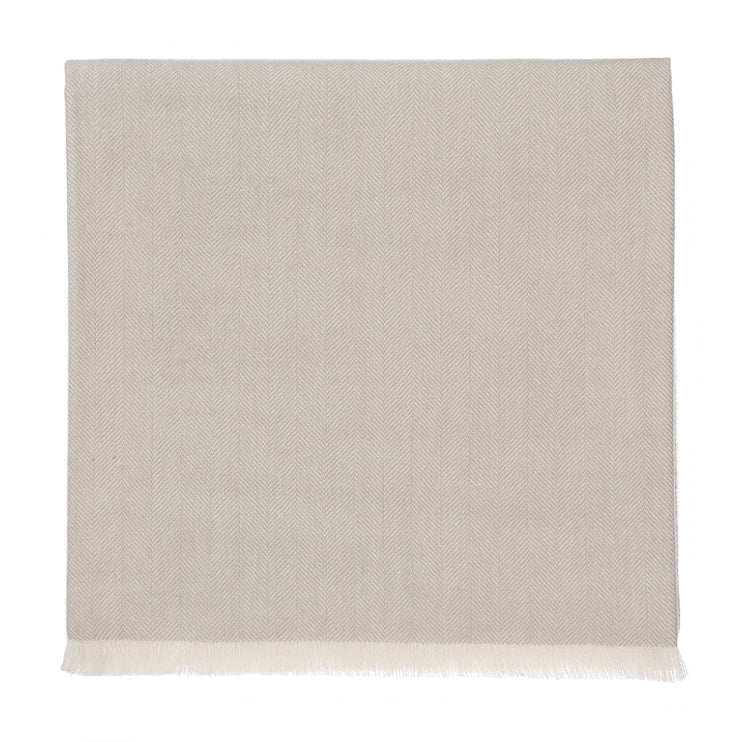 Alpakadecke Asare Hellgrau & Eierschale, 100% Baby-Alpakawolle Royal