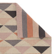 Teppich Barli, Rosa & Cognac & Silbergrau, 100% Schurwolle