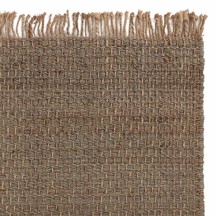 Fußmatte Baruva Graugrün & Natur, 100% Jute | URBANARA Fußmatten