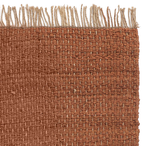Teppich Baruva Terrakotta & Natur, 100% Jute
