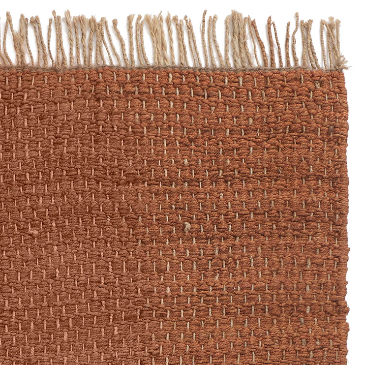 Fußmatte Baruva Terrakotta & Natur, 100% Jute | URBANARA Fußmatten
