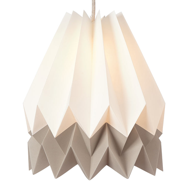 Hängelampe Belia, Elfenbein & Natur & Naturweiß, 100% Papier | URBANARA Pendelleuchten