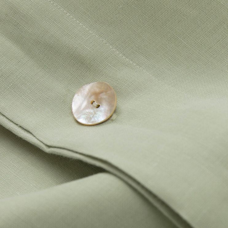 Bettdeckenbezug Bellvis, Pistazie, 100% Leinen | URBANARA Leinen-Bettwäsche