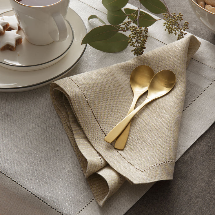 Serviette Cavaillon in Gold & Natur | Schöne Ideen für Ihr Zuhause | URBANARA