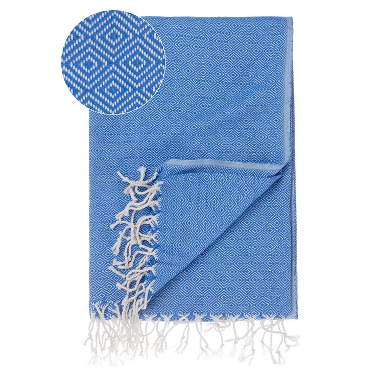 Hamamtuch Cesme Blau & Weiß, 100% Baumwolle