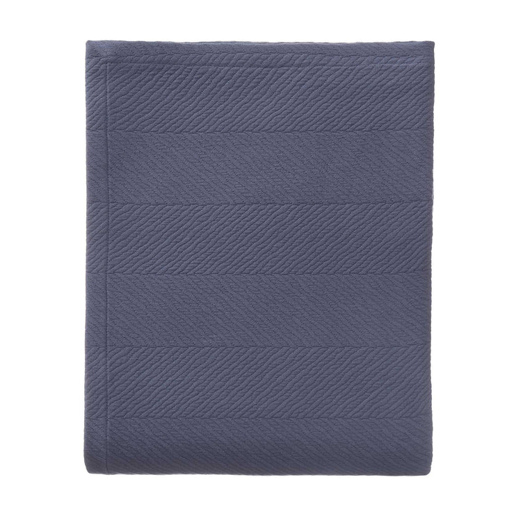 Tagesdecke Cieza Dunkles Graublau, 100% Baumwolle