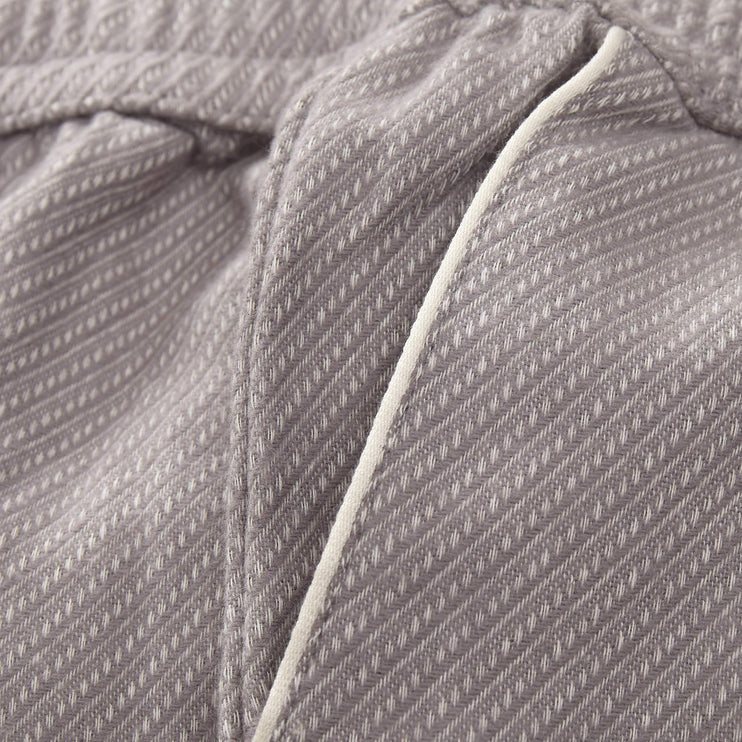 Pyjama Coja, Grau & Naturweiß, 100% Baumwolle | URBANARA Nachtwäsche