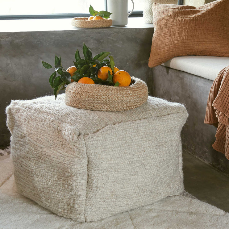 Pouf Palani [Naturweiß]