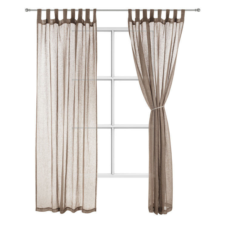 Vorhang Cotopaxi Taupe, 100% Leinen | URBANARA Vorhänge & Gardinen