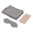 Reise-Set Coura Hellgrau-Melange, 100% Bio-Baumwolle | URBANARA Loungewear