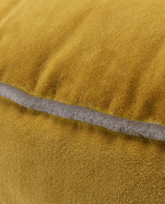 Deomali Pouf mustard & grey, 100% cotton