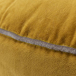 Deomali Pouf mustard & grey, 100% cotton | URBANARA stools & poufs