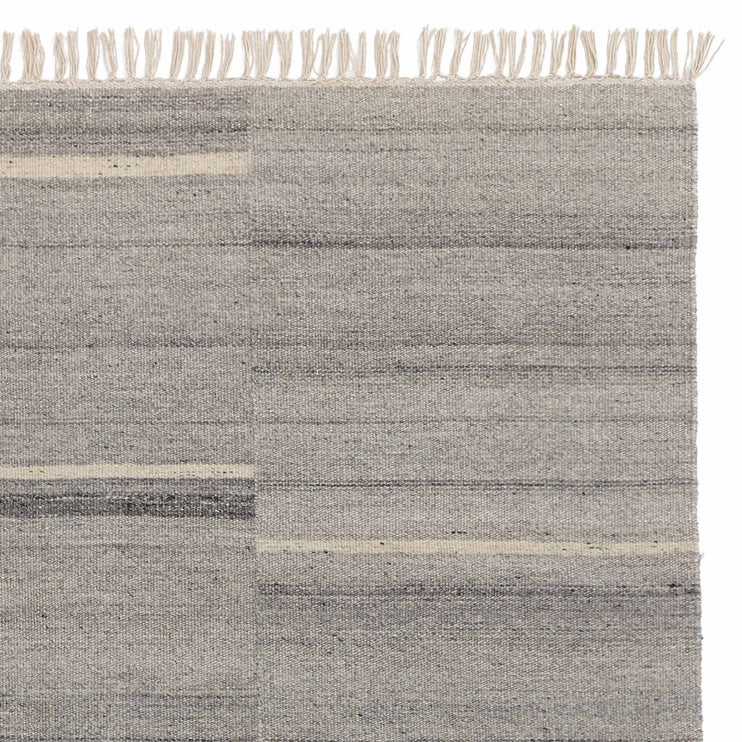 Teppich Dindori Grau-Melange & Anthrazit, 100% Wolle