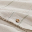 Bettdeckenbezug Douro, Natur & Salbeigrün, 50% Recyceltes Leinen & 50% Baumwolle | Hochwertige Wohnaccessoires
