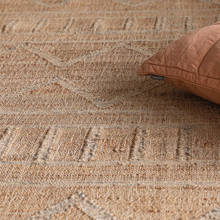 Jute-Teppich Pasan [Natur/Grau-Melange]