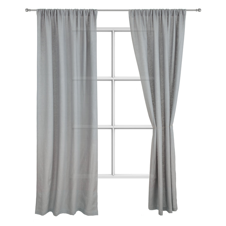 Vorhang Set Fana Grau, 100% Leinen