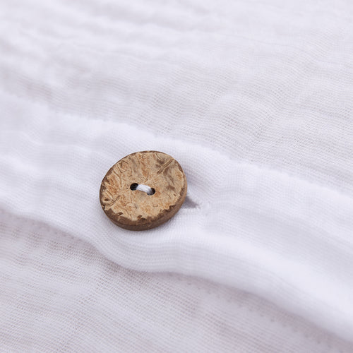 Musselin-Kissenbezug Fatela [Natur & Weiß]