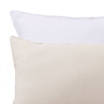Musselin-Kissenbezug Fatela [Natur & Weiß]