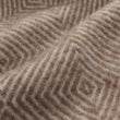 Wolldecke Gotland Dia Hellbraun & Creme, 100% Schurwolle | Hochwertige Wohnaccessoires