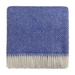 Wolldecke Gotland Ultramarinblau & Creme, 100% Schurwolle