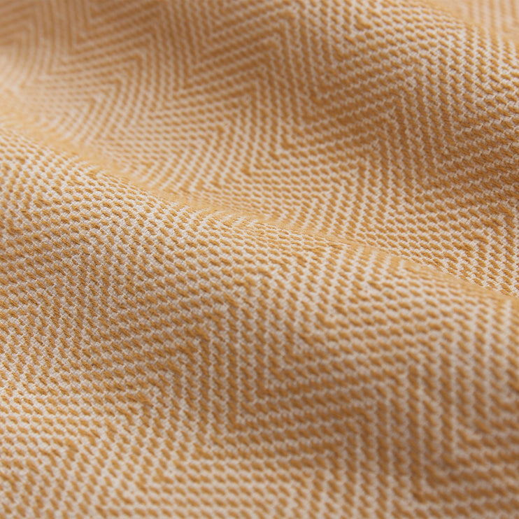 Handtuch Ilhavo Ocker & Naturweiß, 100% Bio-Baumwolle | Hochwertige Wohnaccessoires