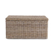 Truhe Java Graubraun, 100% Rattan & 100% Baumwolle