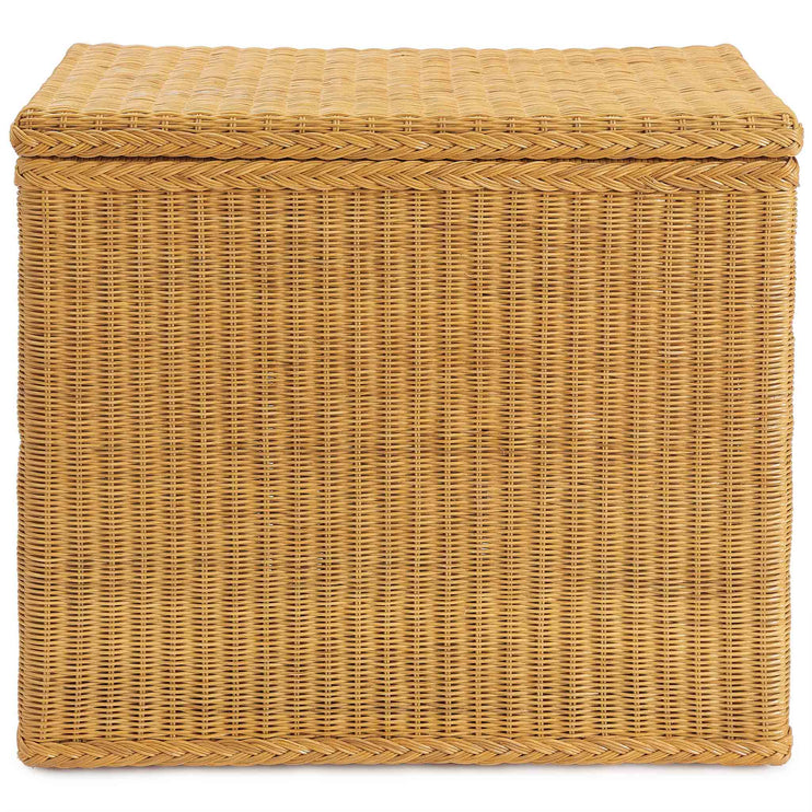 Wäschekorb Java Honig, 100% Rattan & 100% Baumwolle