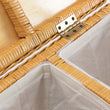 Wäschekorb Java Honig, 100% Rattan & 100% Baumwolle | Hochwertige Wohnaccessoires