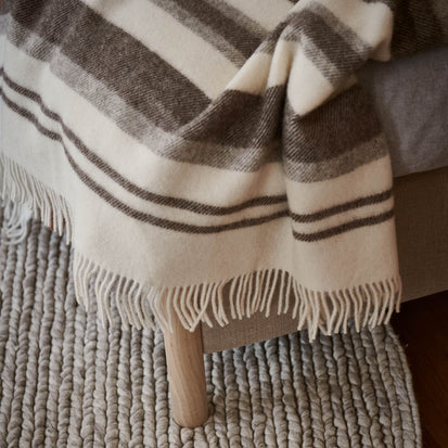 Wolldecke Kampai in Creme & Grau | Schöne Ideen für Ihr Zuhause | URBANARA