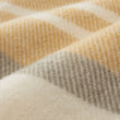 Wolldecke Kampai Senfgelb & Olivgrün & Eierschale, 100% Schurwolle | Hochwertige Wohnaccessoires