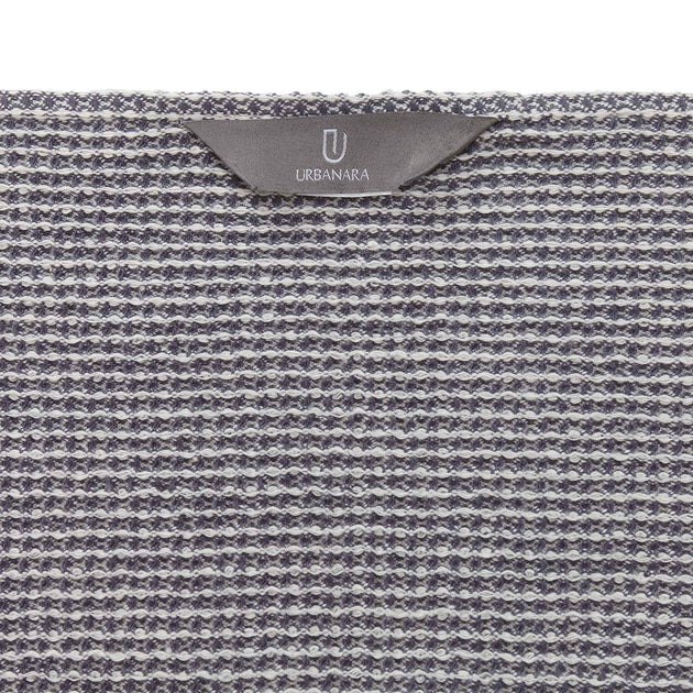 Handtuch Kotra, Dunkles Graublau & Weiß, 50% Leinen & 50% Baumwolle | URBANARA Leinenhandtücher