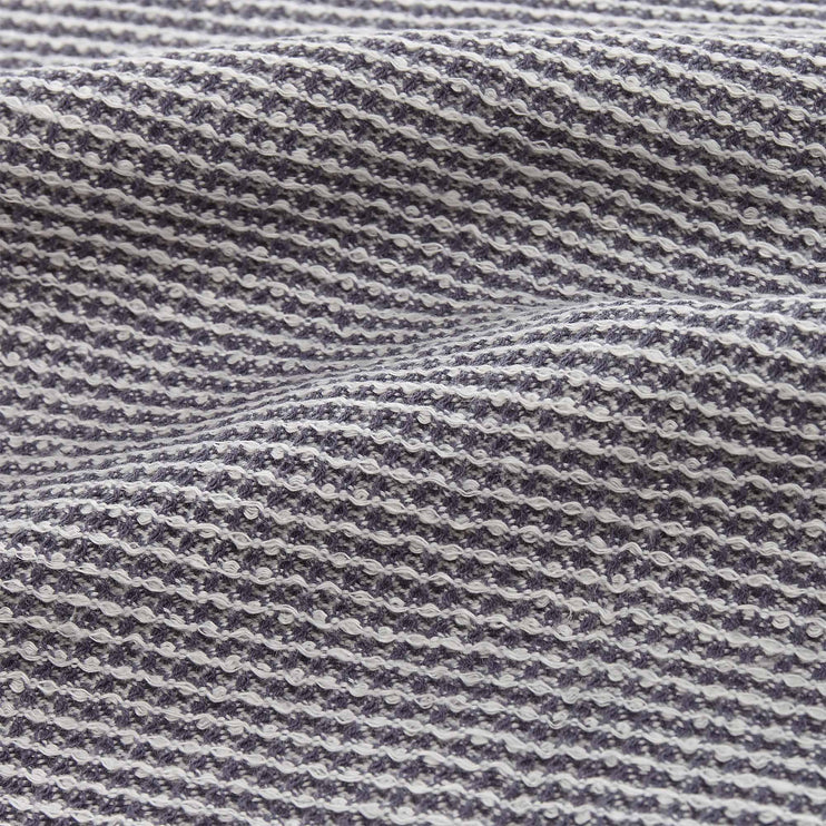 Handtuch Kotra, Dunkles Graublau & Weiß, 50% Leinen & 50% Baumwolle | Hochwertige Wohnaccessoires