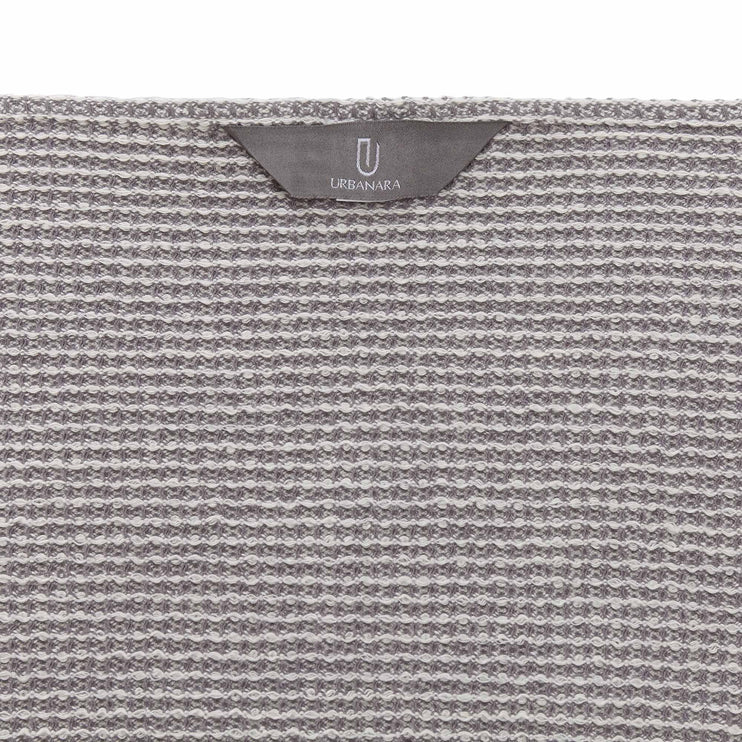 Handtuch Kotra, Hellgrau & Weiß, 50% Leinen & 50% Baumwolle | URBANARA Leinenhandtücher