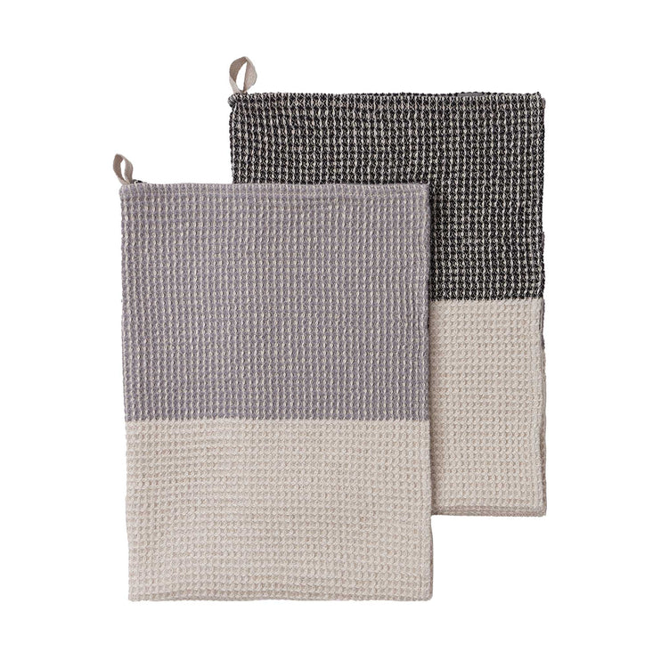 Geschirrtuch-Set Kotra Tira [Grau/Natur/Schwarz]