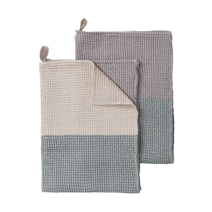 Geschirrtuch-Set Kotra Tira [Graugrün/Natur/Grau]