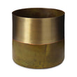 Vase Naruli, Messing & Senfgelb, 100% Metall