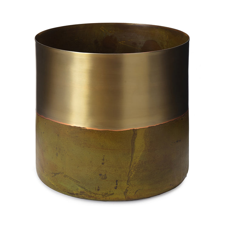 Vase Naruli, Messing & Senfgelb, 100% Metall